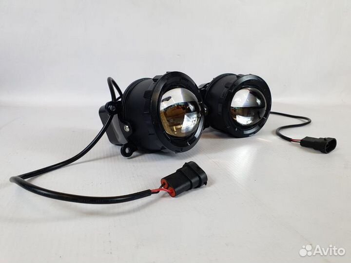 Светодиодные линзы птф L LADA Vesta,Niva Urban