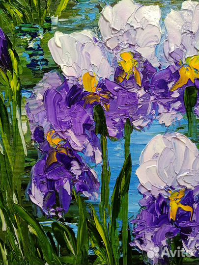 Картина маслом на холсте цветы