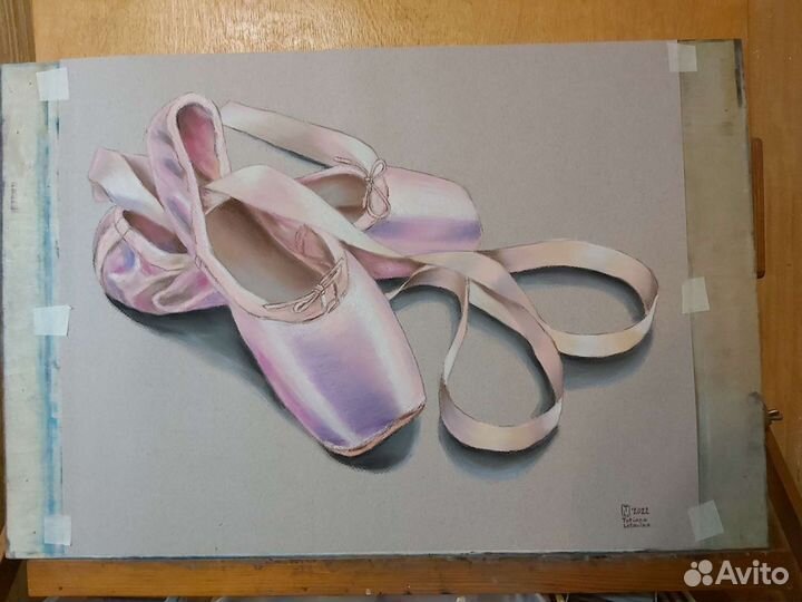 Картина пастелью Розовые мечты 2