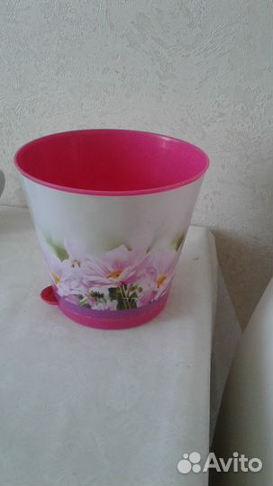 Горшки цветочные пластик