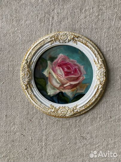 Картина маслом на холсте роза