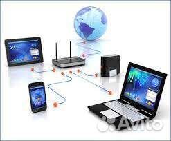 Интернет, Протяжка кабеля, Настройка роутера и тв