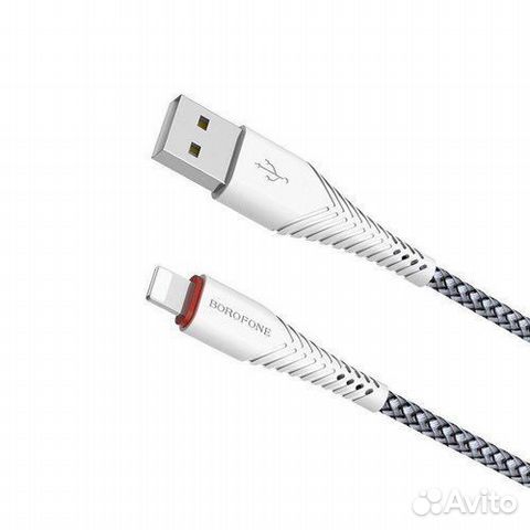 Кабель USB Lightning BX25 1M Borofone белый