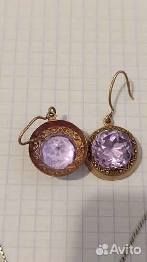 Винтажнын украшения серебро аметист