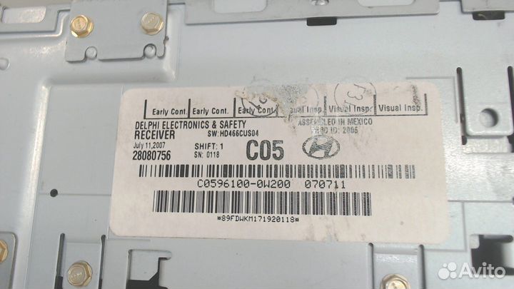 Магнитола Hyundai Santa Fe, 2007