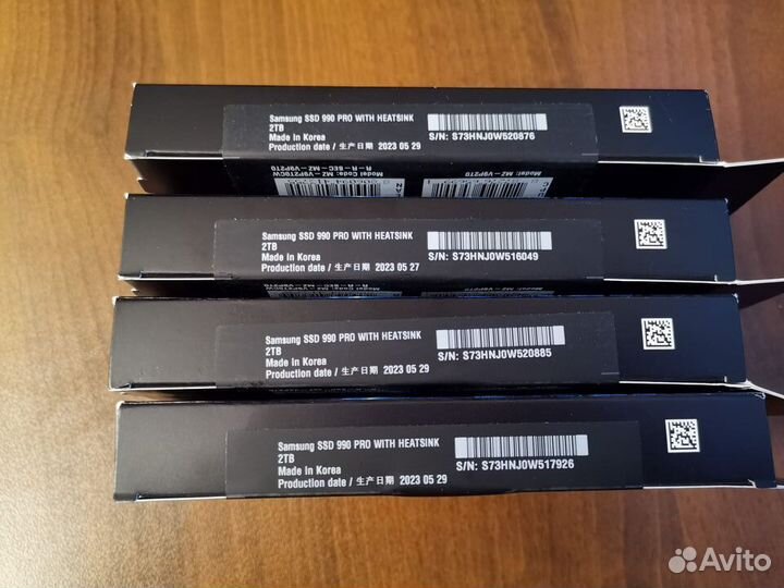 2TB Samsung 990 PRO с радиатором SSD NVMe,7450MB/s