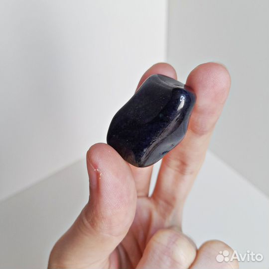 Лот: лазурит, дюмортьерит (галтованные)