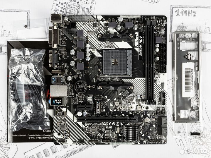 Материнская плата Asrock B450M-HDV R4.0