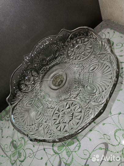 Ваза на ножке стекло СССР