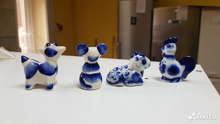 Статуэтки гжель разные СССР