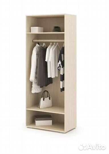 Шкаф двухстворчатый Симба дуб белфорт / белый глян