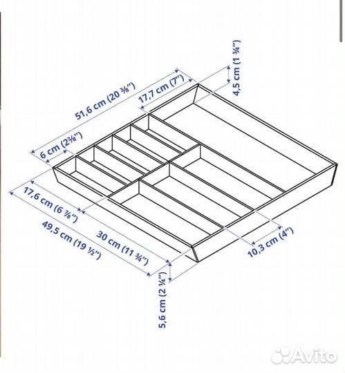 Лоток для столовых приборов Уппдатера Икеа