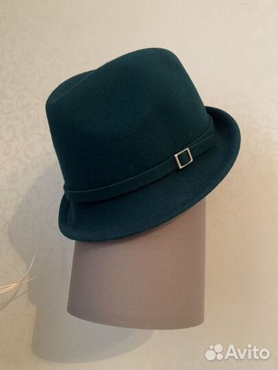 Шляпа женская 56 размер М зеленая