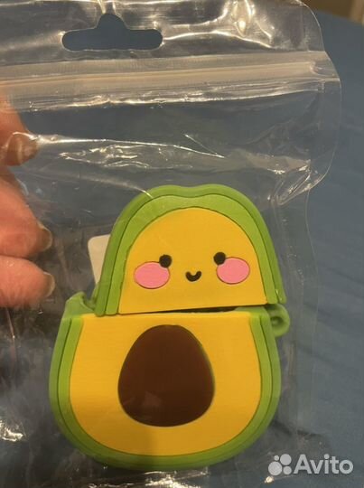 Чехол для наушников airpods 1/2 авокадо
