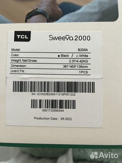 Робот-пылесос Tcl Sweeva 2000 Black