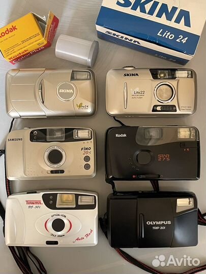 Плёночный фотоаппарат + пленка + батарейки