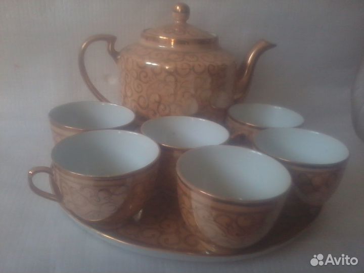 Сервиз чайный, антикварный, фарфоровый, Китай