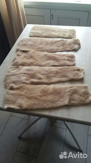 Мех норка, пластины новые заводские, светлые