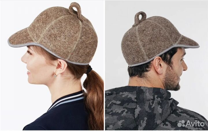 Кепка унисекс из натурального войлока с козырьком