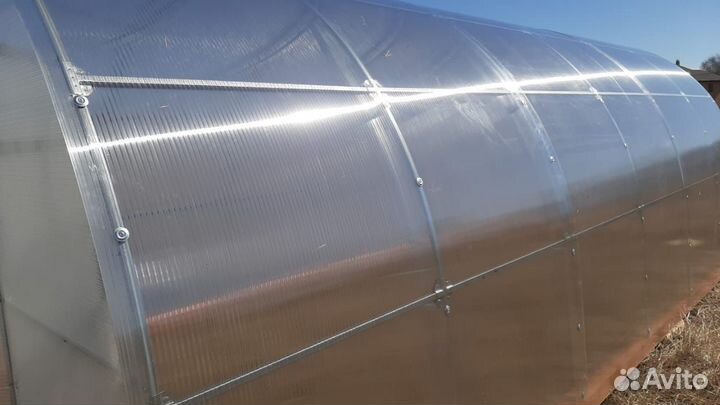 Теплица Люкс усил. двойная дуга 3*6м (каркас+спк)