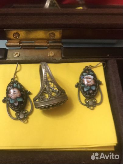 Комплект финифть СССР