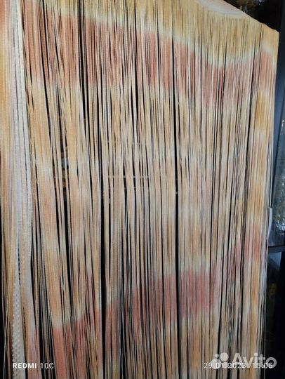 Тюль верёвочный дождь