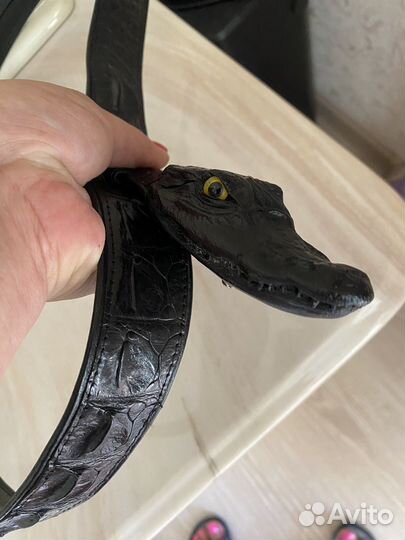 Ремень мужской натуральная крокодиловая кожа новый