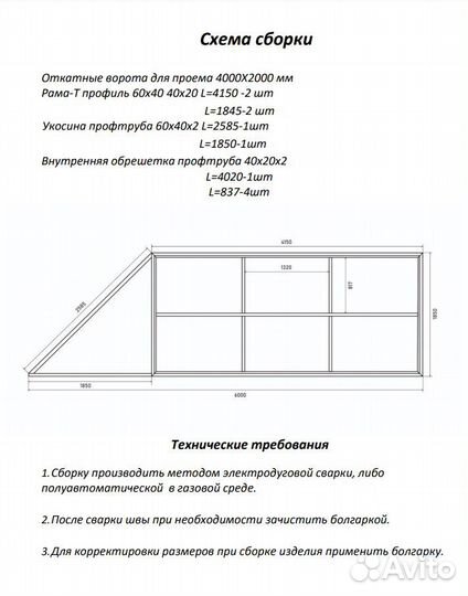 Откатные ворота из сэндвич панелей Zn