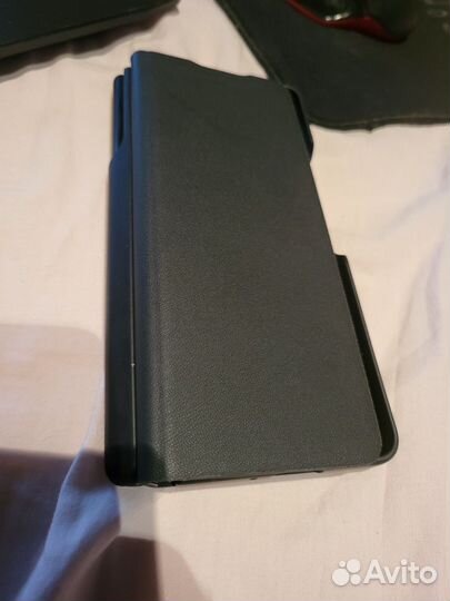 Кожаный чехол samung fold 3 со стилусом
