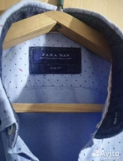 Мужская рубашка zara(оригинал) размер m бу