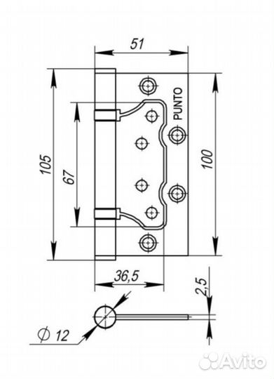 Петли для межкомнатных дверей