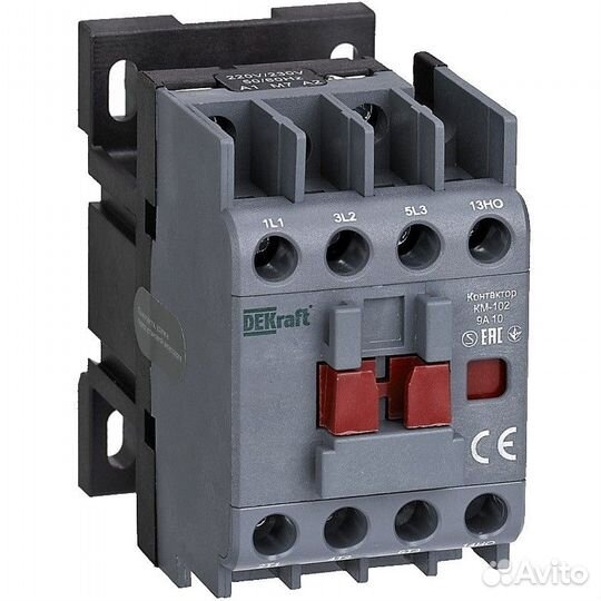 Контактор DEKraft км-102, 6А, 220В/230В, ас3/ас4