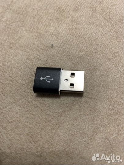 Переходник OTG с Type C на USB для iPhone чёрный