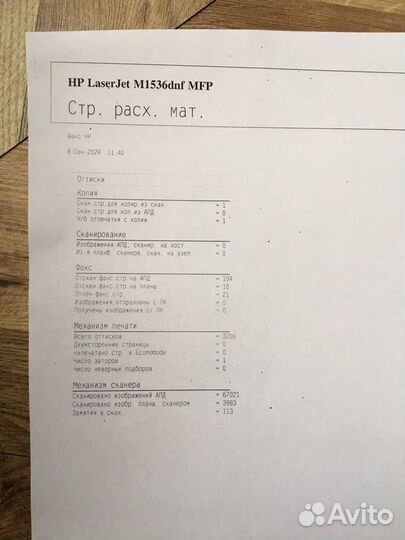 Мфу HP LaserJet 1536dnf MFP