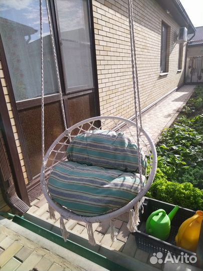 Садовые качели подвесные макраме