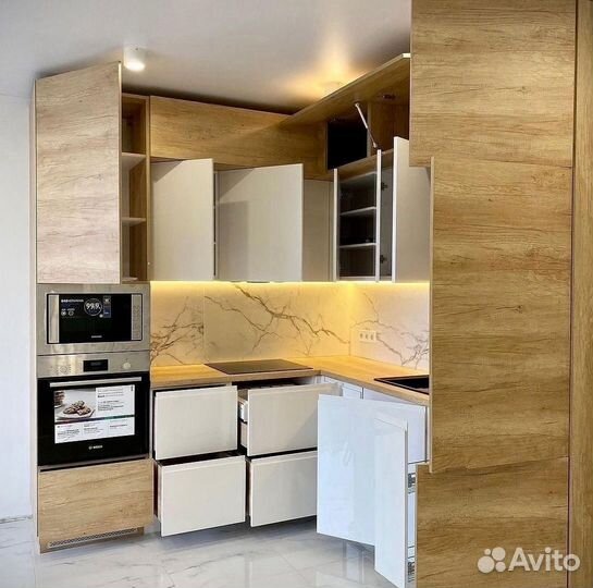 Кухонный гарнитур Угловой в Потолок