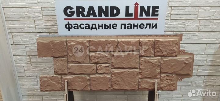 Фасадные панели Grand Line Крупный Камень design p