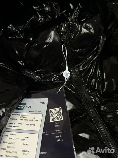 Пуховик Moncler maya глянцевый