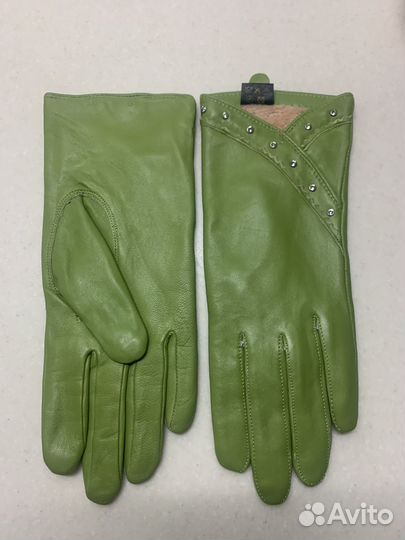 Перчатки женские кожаные новые 7.5