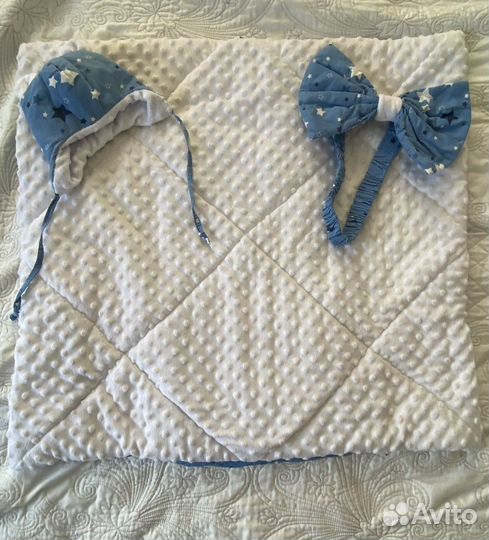 Конверт-одеяло на выписку для мальчика зимний