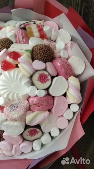 Букет из зефира, мармелада