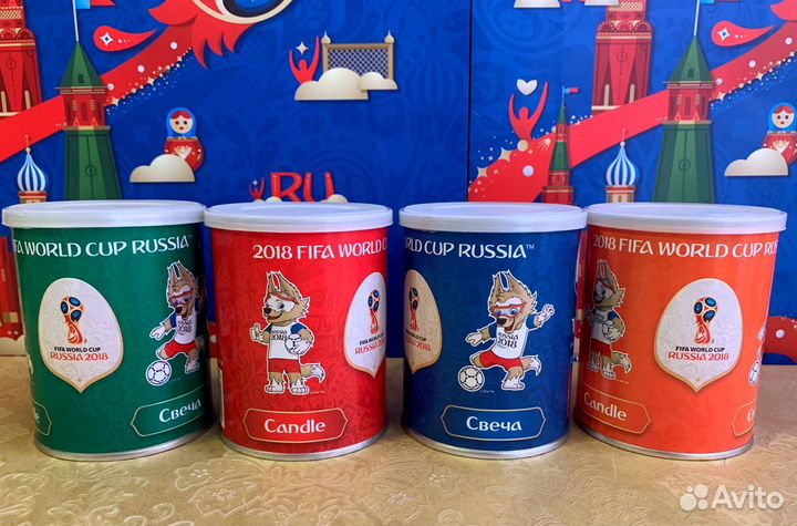 Набор свечей Fifa (4 шт). Чемпионат мира 2018