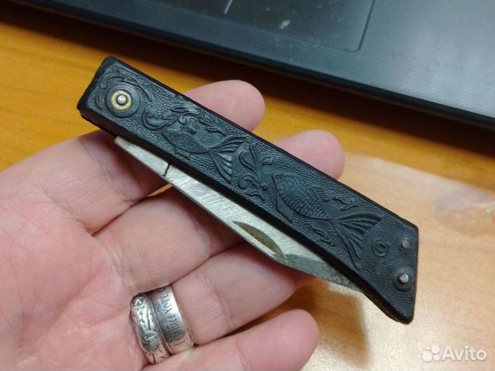Нож складной СССР Рыбки Винтаж Редкий