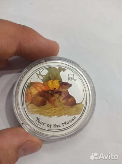 Серебряная монета 2008 год