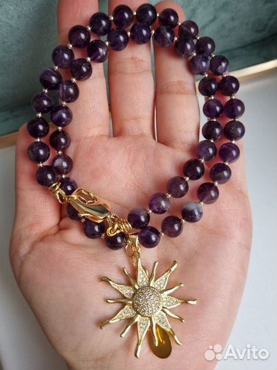 Чокер колье аметист