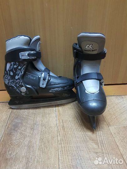 Коньки ледовые раздвижные 34-37