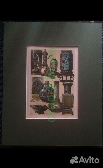 Китай, старинная гравюра,фарфор