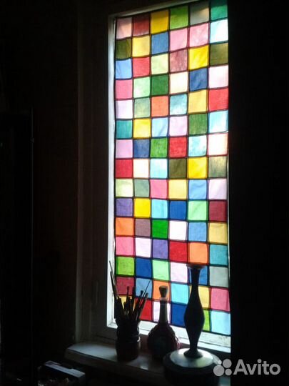Шторы витражные