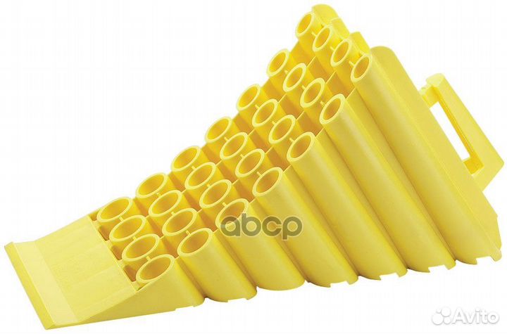 Упор противооткатный L464 H230 R560, желтый