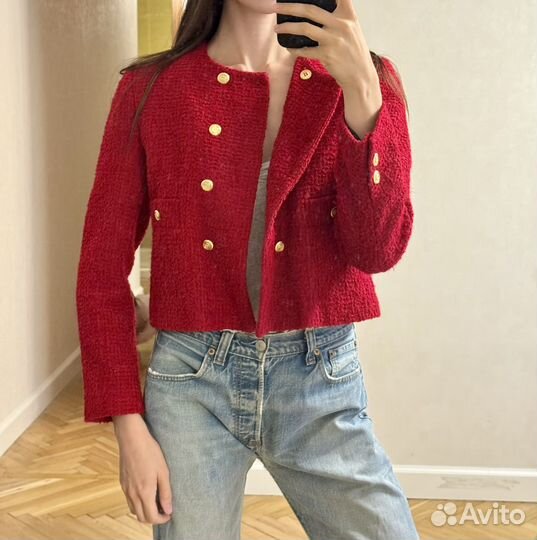 Твидовый жакет zara